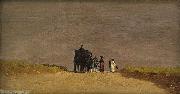 Jervis Mcentee Journey's Pause in the Roman Campagna oil painting artist